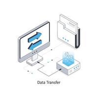 Les données transfert isométrique Stock illustration. eps fichier Stock illustration. vecteur