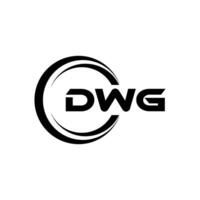 dwg lettre logo conception, inspiration pour une unique identité. moderne élégance et Créatif conception. filigrane votre Succès avec le frappant cette logo. vecteur