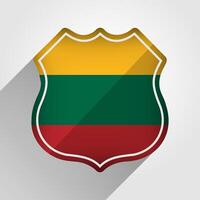 Lituanie drapeau route signe illustration vecteur
