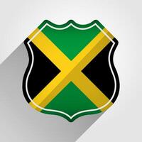 Jamaïque drapeau route signe illustration vecteur