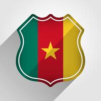 Cameroun drapeau route signe illustration vecteur