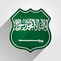 saoudien Saoudite drapeau route signe illustration vecteur