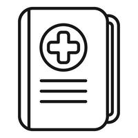 patient médical dossier icône contour vecteur. hospitalisation carte vecteur