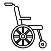 hôpital fauteuil roulant icône contour vecteur. meilleur patient Assurance vecteur