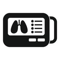 radiographie image machine icône Facile vecteur. poumons examen vecteur