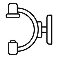Humain machine radiographie icône contour vecteur. hôpital examen vecteur