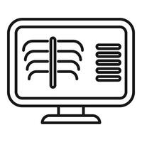 image thorax icône contour vecteur. la personne examen vecteur