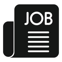 emploi papier poste vacant icône Facile vecteur. reprendre expert vecteur