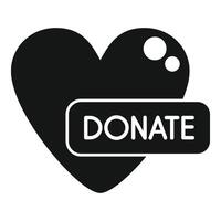 l'amour se soucier faire un don cœur icône Facile vecteur. en ligne se soucier soutien vecteur