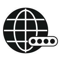 global en ligne enregistrement icône Facile vecteur. signe s'identifier utilisateur vecteur