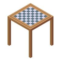 table échecs en pensant icône isométrique vecteur. les enfants pièce jouer vecteur