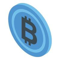 bitcoin devise échanger icône isométrique vecteur. en ligne numérique affaires vecteur