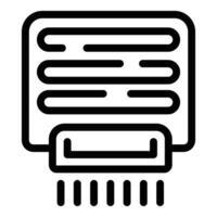 commercial main séchoir icône contour vecteur. Publique automatique mur air boîte vecteur