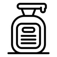 liquide savon icône contour vecteur. la lessive cosmétique produit vecteur