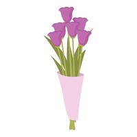 printemps fleur bouquet icône dessin animé vecteur. mobile présent vecteur
