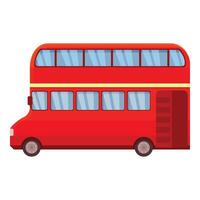 ville rouge autobus icône dessin animé vecteur. touristique circulation un camion vecteur