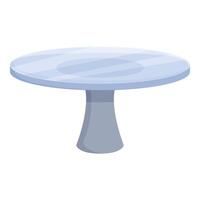 rond verre table icône dessin animé vecteur. pièce intérieur conception vecteur