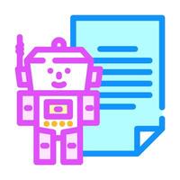 des robots SMS seo Couleur icône vecteur illustration