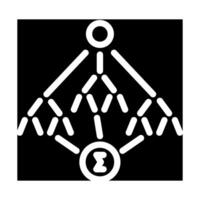 Aléatoire forêt algorithme glyphe icône vecteur illustration