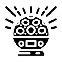 techno disco fête glyphe icône vecteur illustration