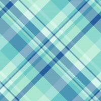 campagne Contexte plaid textile, nouveau née sans couture vérifier modèle. Inde texture vecteur tartan en tissu dans lumière et sarcelle couleurs.