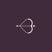 l'amour arc logo conception Facile minimaliste concept vecteur