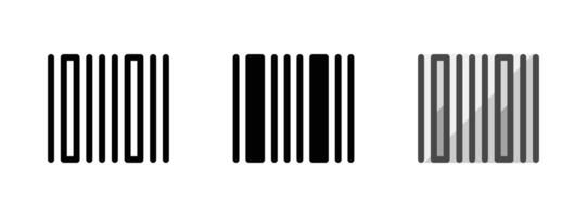 polyvalent bar code vecteur icône dans contour, glyphe, rempli contour style