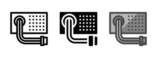 polyvalent psu vecteur icône dans contour, glyphe, rempli contour style