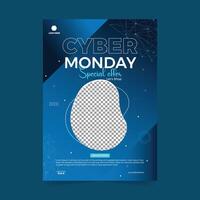 moderne vecteur cyber Lundi technologie prospectus modèle