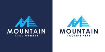 Montagne logo conception inspiration avec le initiale lettre m vecteur