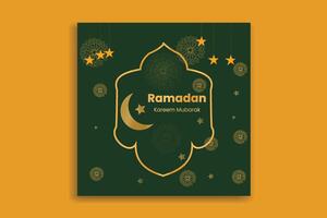 Ramadan bannière conception social médias Publier vecteur