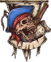 vecteur de crâne de pirate