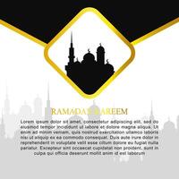 Ramadan social médias Publier modèle conception , élégant carré couverture avec arabe ornement vecteur