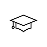 diplômé bachelier casquette éducation icône vecteur logo modèle