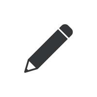 crayon dessin papeterie icône vecteur modèle