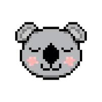 koala tête dans pixel art style vecteur