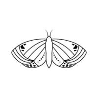 papillon icône dans ligne art style vecteur