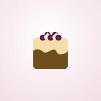 le image de dessin animé myrtille cheesecake sur rose Contexte vecteur