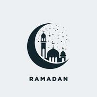 Ramadan Moubarak, Ramadan Karim, bénédictions débordement vecteur