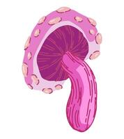 poison champignon, champignon dans abstrait style. Célibataire moderne clipart isolé sur blanc Contexte. contemporain vecteur illustration.