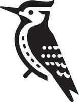 les pics oiseau logo concept, noir Couleur silhouette, blanc Contexte 5 vecteur