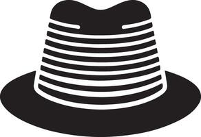 minimal rétro chapeau icône, clipart, symbole, noir Couleur silhouette 26 vecteur