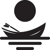 bateau vecteur logo concept icône, clipart, symbole, noir Couleur silhouette, blanc Contexte 22
