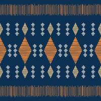 traditionnel ethnique ikat motif en tissu modèle géométrique style.africain ikat broderie ethnique Oriental modèle bleu Contexte fond d'écran. résumé, vecteur, illustration.texture, cadre, décoration. vecteur