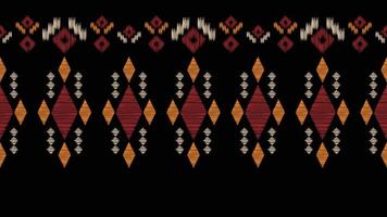 traditionnel ethnique ikat motif en tissu Contexte modèle géométrique .africain ikat broderie ethnique Oriental modèle noir Contexte fond d'écran. résumé, vecteur, illustration.texture, cadre, décoration. vecteur