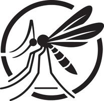 minimal moustique logo concept, clipart, symbole, noir Couleur silhouette, blanc Contexte 14 vecteur