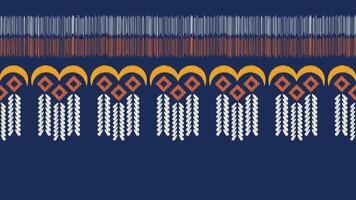 traditionnel ethnique ikat motif en tissu modèle géométrique style.africain ikat broderie ethnique Oriental modèle bleu Contexte fond d'écran. résumé, vecteur, illustration.texture, cadre, décoration. vecteur