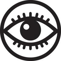 minimal œil se soucier logo vecteur icône, plat symbole, noir Couleur silhouette, blanc Contexte 2