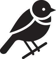 bouvreuil oiseau logo concept, noir Couleur silhouette, blanc Contexte 23 vecteur