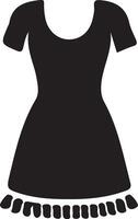 minimal femelle tablier vecteur icône silhouette, clipart, symbole, noir Couleur silhouette 28